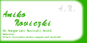 aniko noviczki business card
